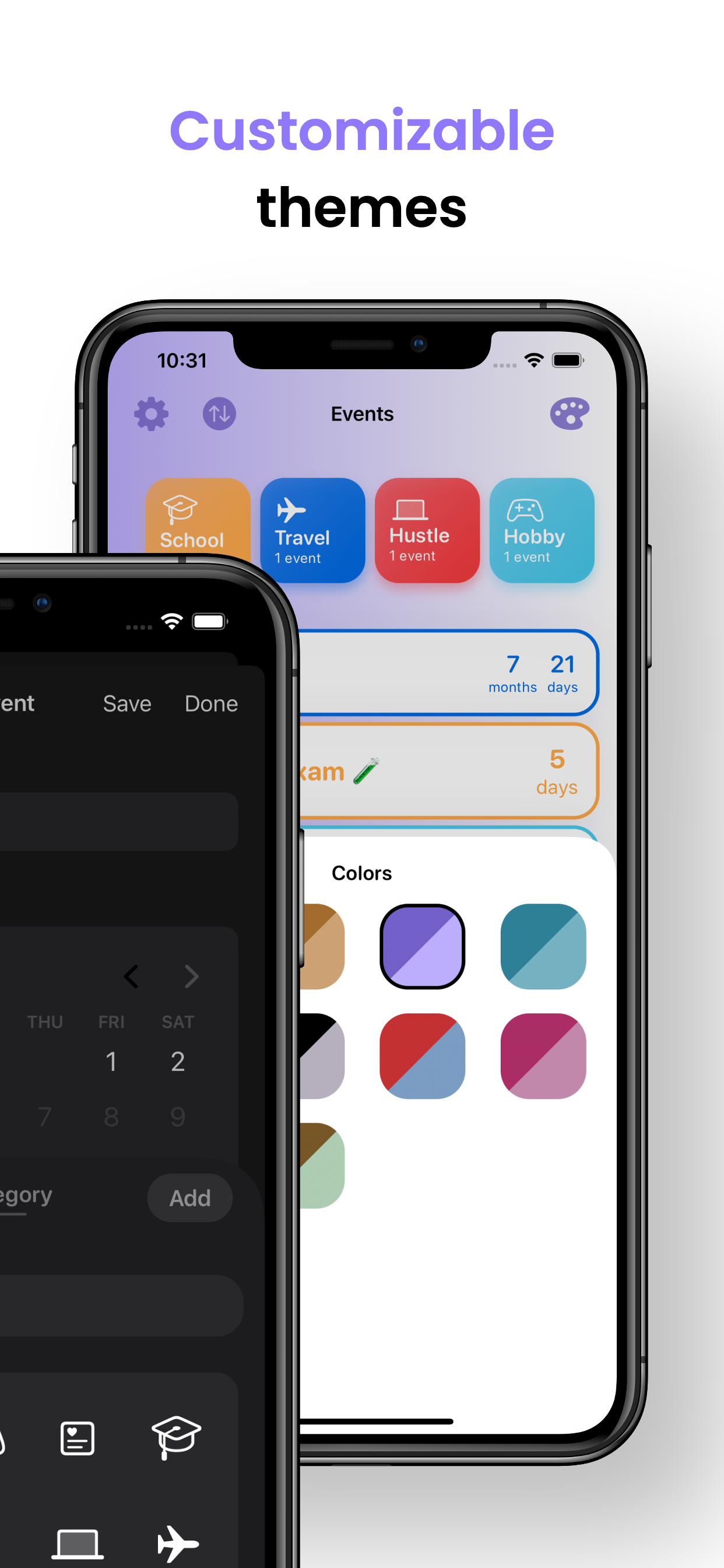 Custom themes